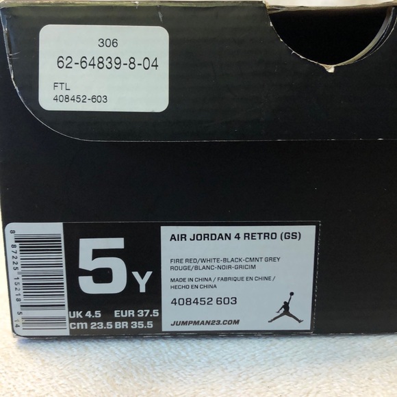 *SOLD* Air Jordan 4 Retro. Size 5Y/7 Womens - Picture 5 of 5